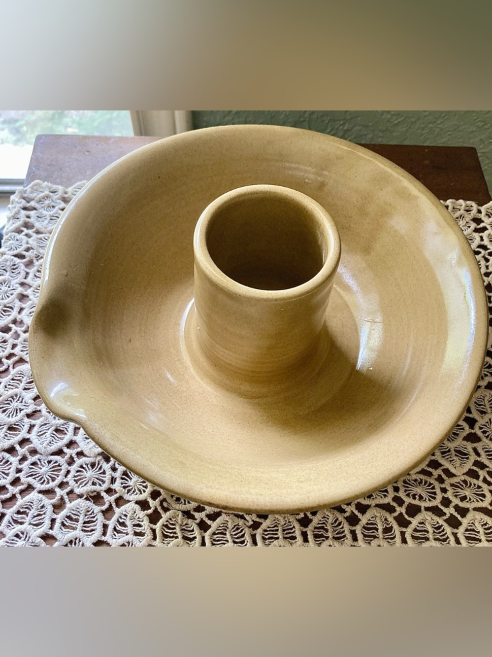 Original Art Pottery Drunken Chicken Roaster Baker Bowl Studio H&H Pottery Texas